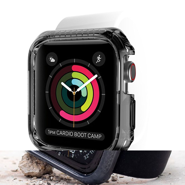 Itskins Spectrum Bumper Case For Apple Watch Series 4 - 44Mm Smoke + Clear 2 Pcs