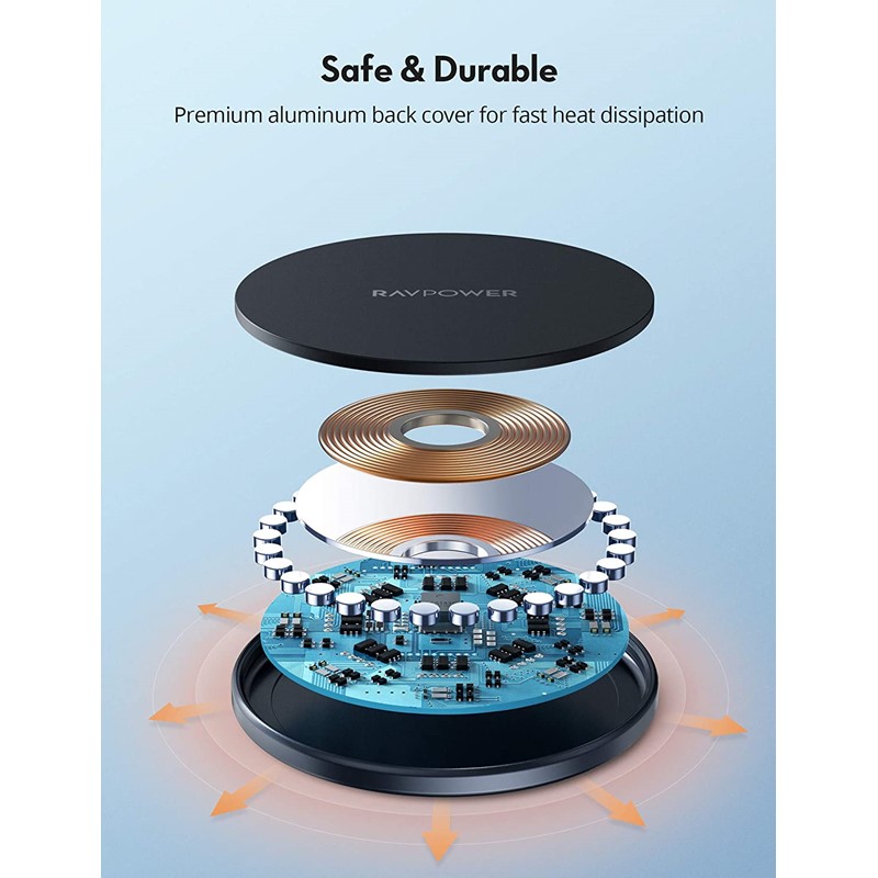 RAVPower Magnetic Wireless Charger for iPhone 12/12 Pro Max/mini/AirPods Pro