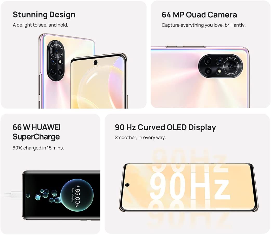 Huawei Nova 8 128GB ROM | 8GB RAM Smartphone - Gold