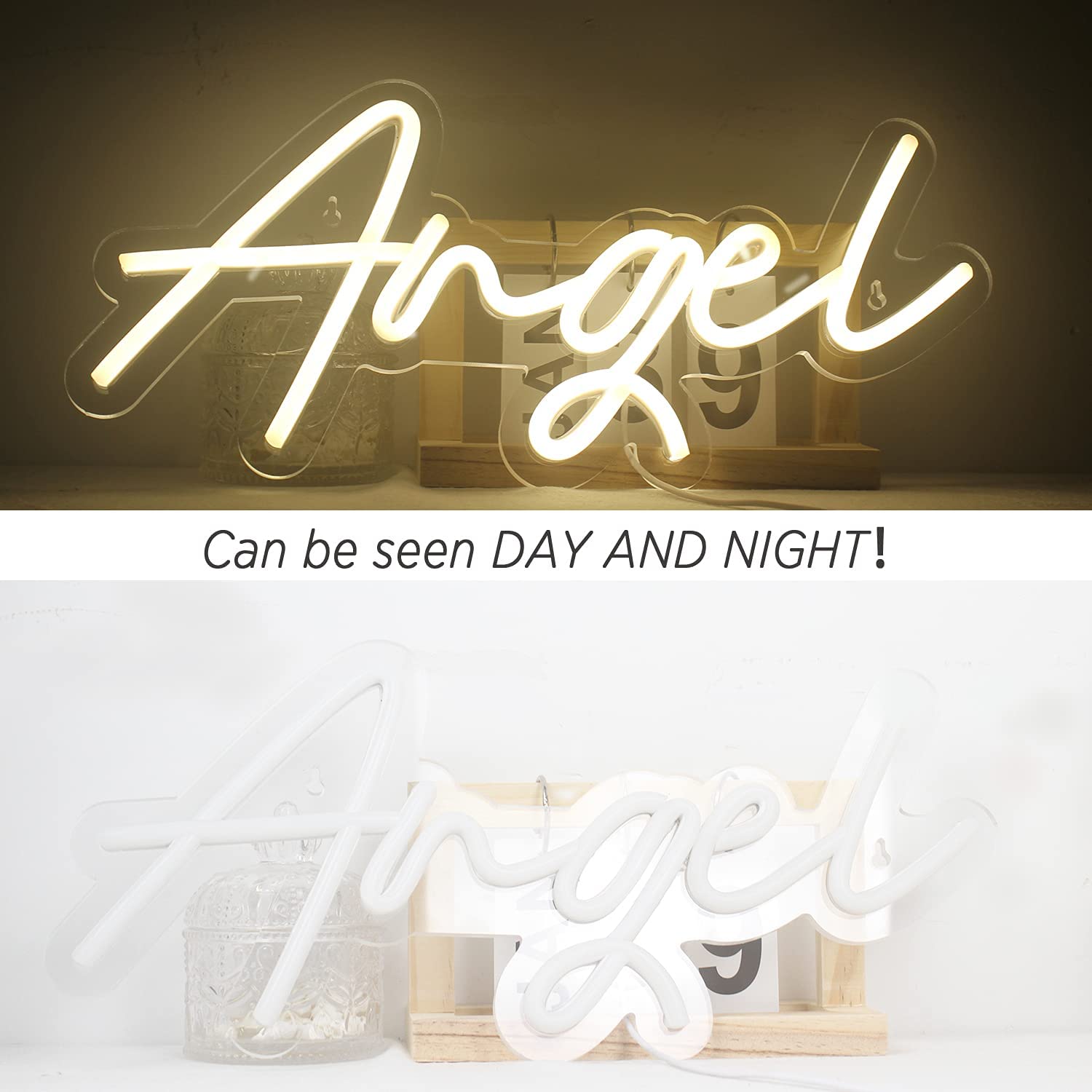 LED Neon Sign - Angel (60cm X 30cm)