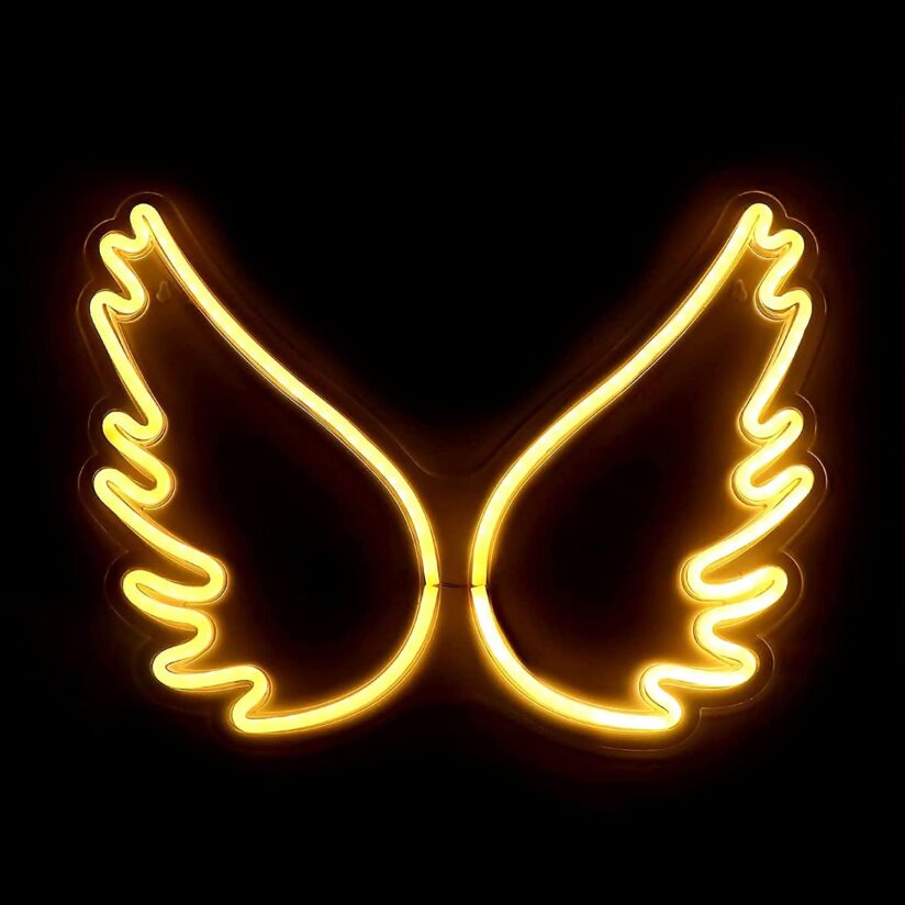 LED Neon Sign - Wings (45cm X 34cm)
