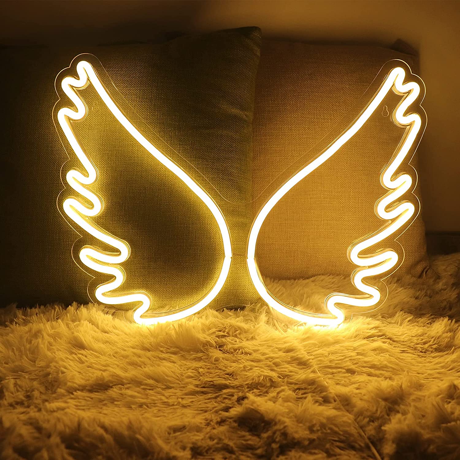 LED Neon Sign - Wings (45cm X 34cm)