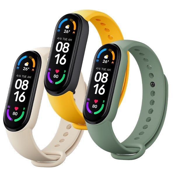 Mi Smart Band 6 Strap (3 Pack) Yellow/White/Green