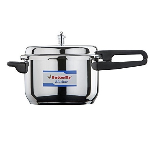 Butterfly Blue Line Stainless Steel Pressure Cooker, 7.5-Liter