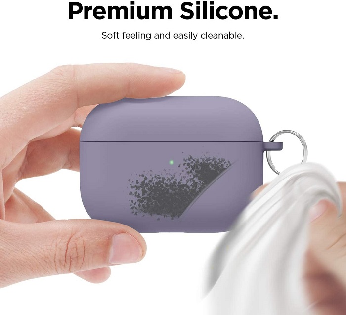Elago AirPods Pro Liquid Hybrid Case with Keychain - Lavender Grey
