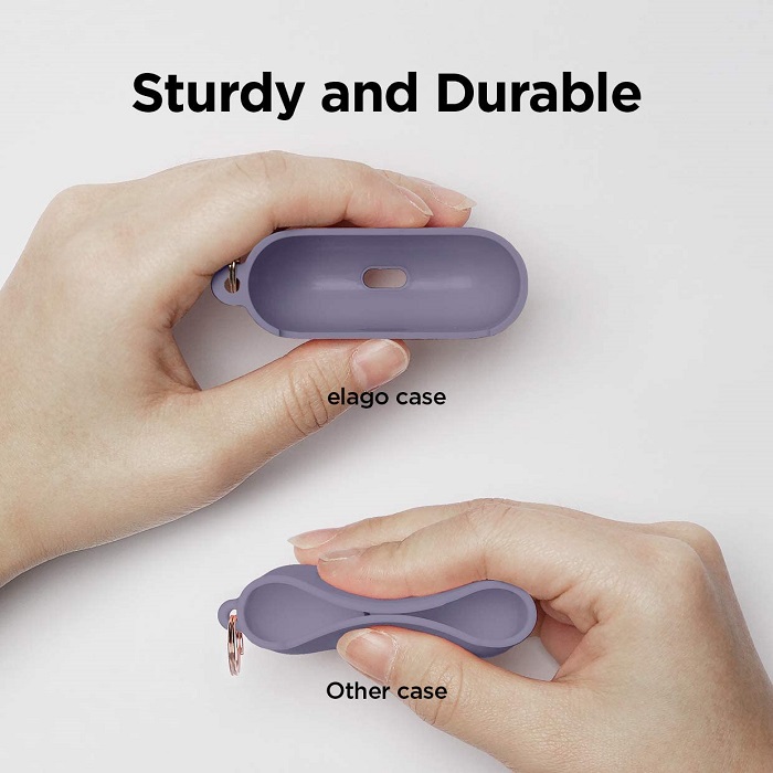 Elago AirPods Pro Liquid Hybrid Case with Keychain - Lavender Grey