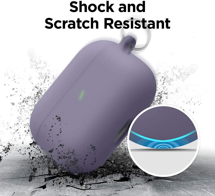 Elago AirPods Pro Liquid Hybrid Case with Keychain - Lavender Grey