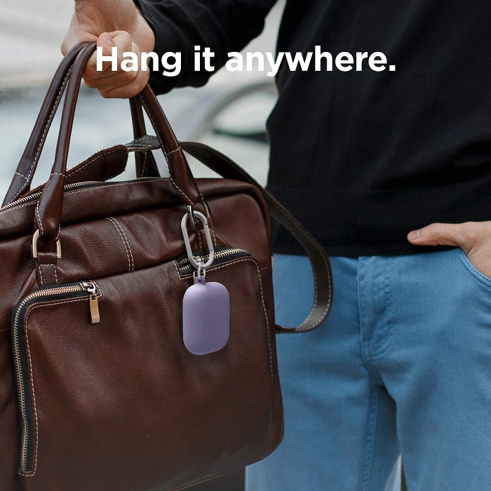 Elago AirPods Pro Liquid Hybrid Case with Keychain - Lavender Grey