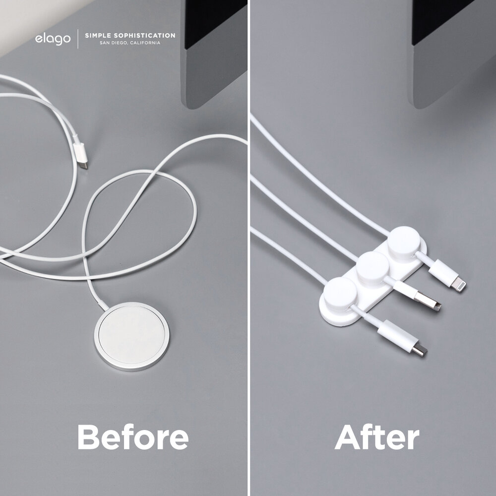 Elago Magnetic Cable Management Buttons - White