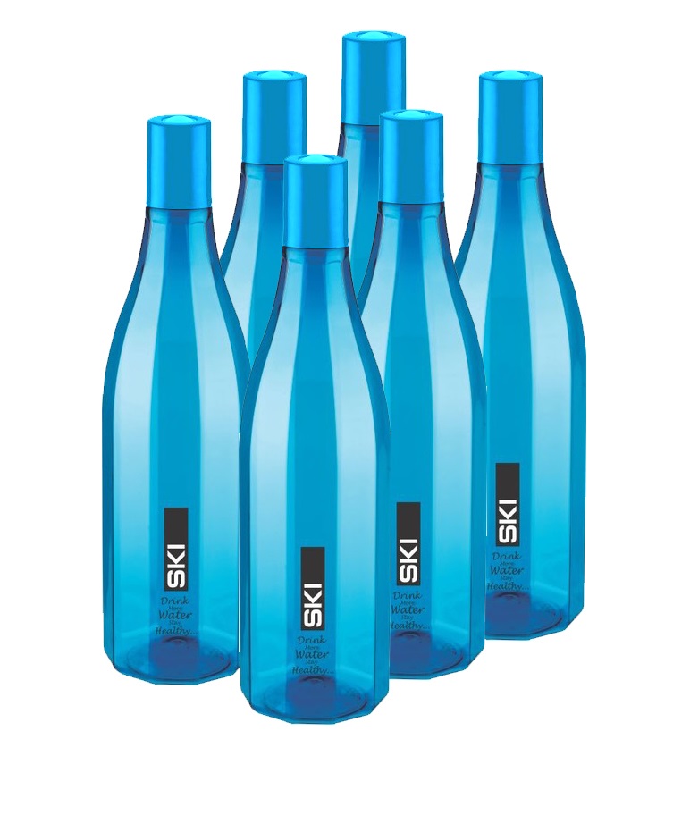 SKI Water Bottle 500 Ml - 6 Pieces Set - Blue