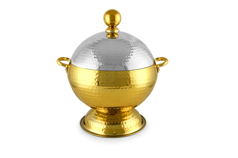Hamilton Beach Globe Design Stainless Steel  Hotpot  24cm / 3 Ltr - Silver + Gold