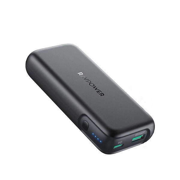 RAVPower 10000mAh Power Bank 20W USB-C Portable Charger – Black