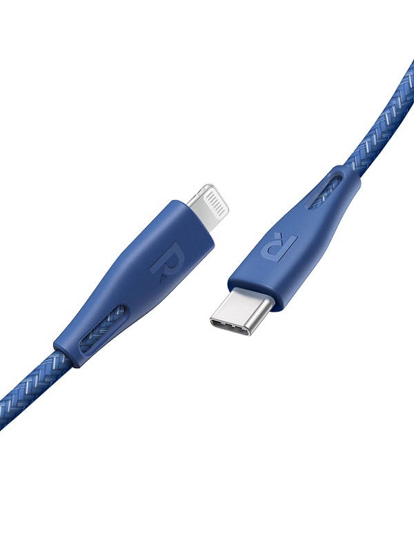 RAVPower RP-CB1017, Type-C to Lightning Cable, 1.2m, Nylon - Blue