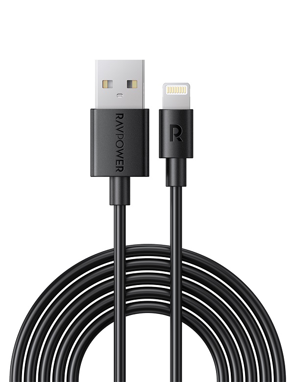 RAVPower USBA - Lightning Cable 2m TPE - Black