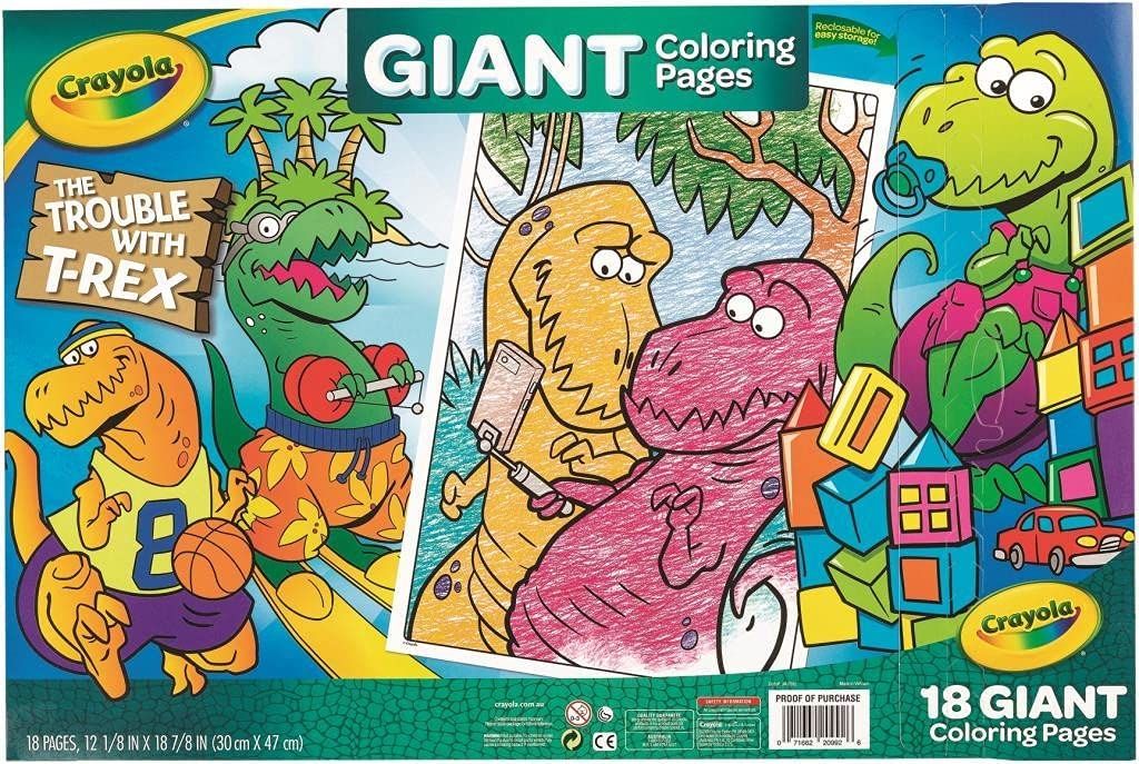 Crayola The Trouble With T-Rex 18 Giant Coloring Pages