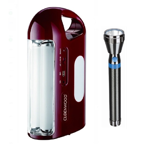 Cleenwood Rechargeable Lantern With Flashlight Cw-307
