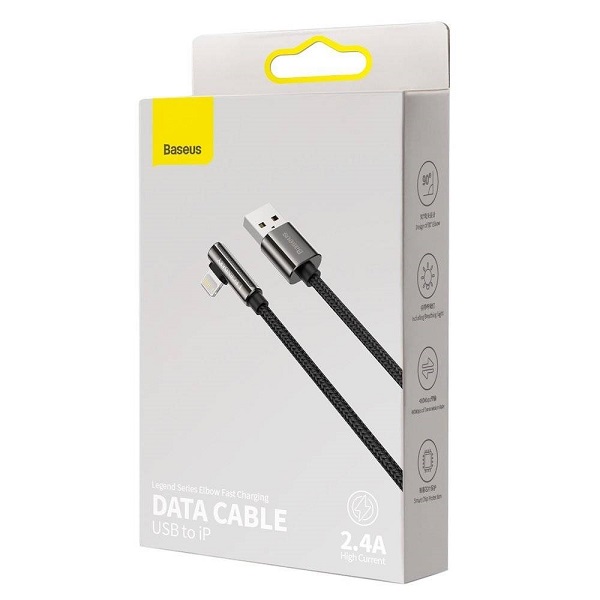 Baseus USB to Lightning Cable Baseus Legend Series, 2.4A, 1m (Black)