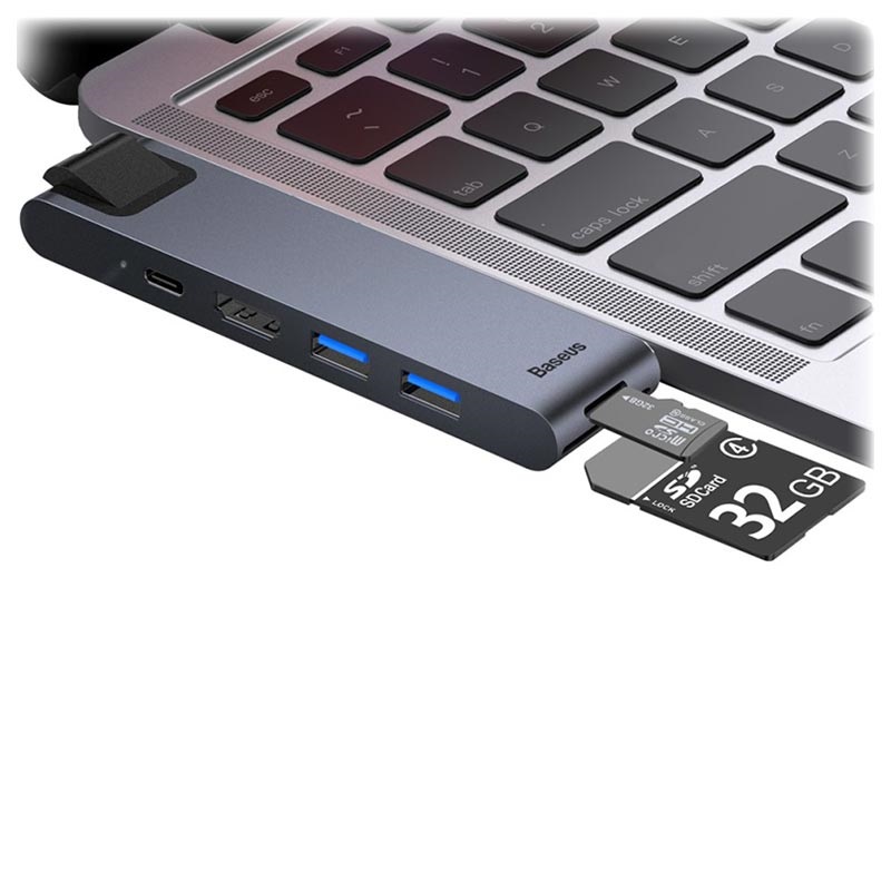 Baseus Thunderbolt C+ Pro Seven- in - One Smart Hub Docking Station &ndash; Gray