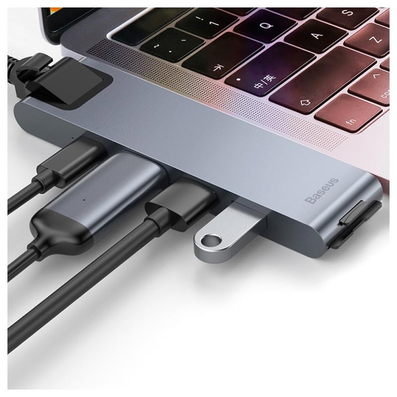 Baseus Thunderbolt C+ Pro Seven- in - One Smart Hub Docking Station &ndash; Gray