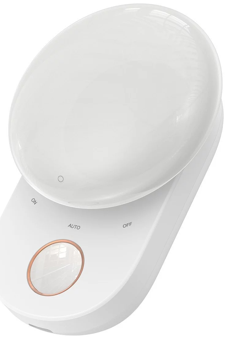 Baseus Full Moon Bedside Lamp, With Motion and Twilight Sensor - White