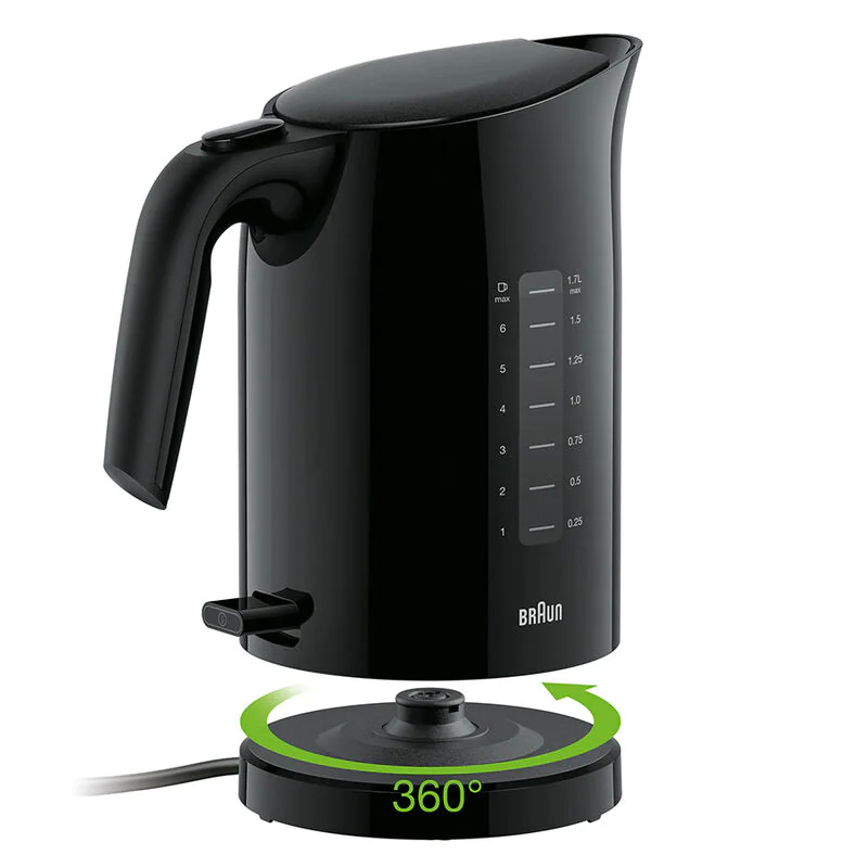 Braun - WK3110 Black Kettle 1.7 L 3000W - Black