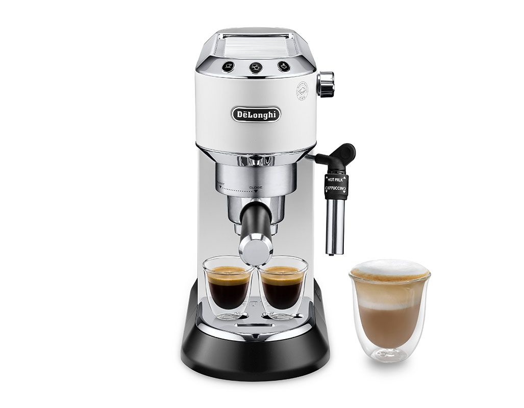 De'Longhi EC685.W Dedica Style Pump Espresso, Metal, 1350 W, 1 Litre, White