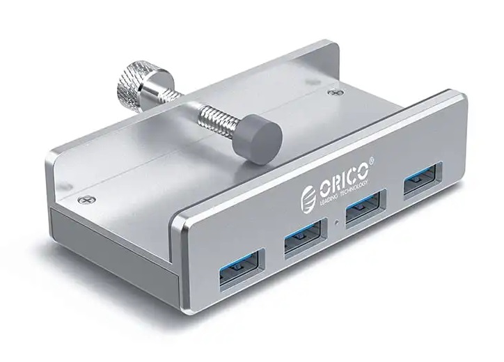 Orico 4 Port USB3.0 Clip-Type Hub Aluminium