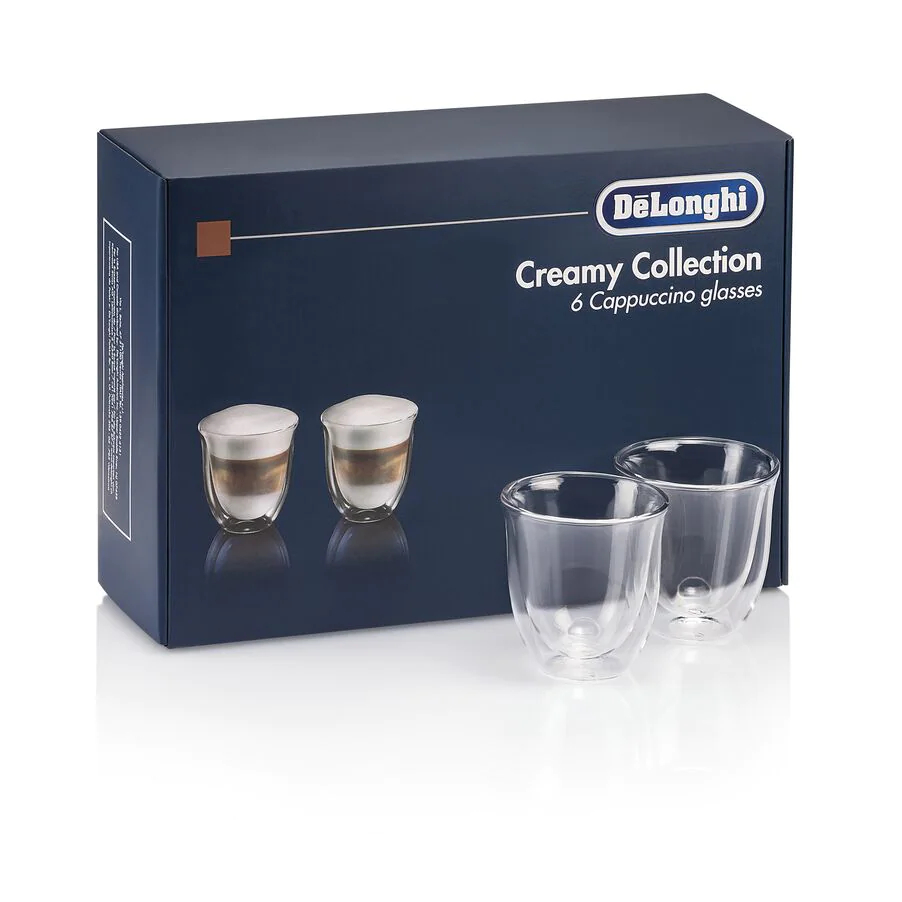 DeLonghi Creamy Collection 6 Cappuccino Glasses