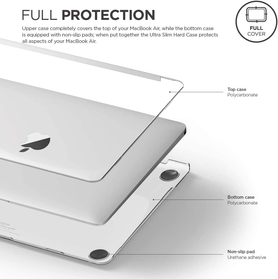 Elago cover Ultra Slim Case for Macbook Air Retina 13" 2020 - Clear