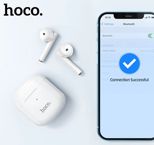 Hoco EW19 Ture Wireless Stereo Headset - White