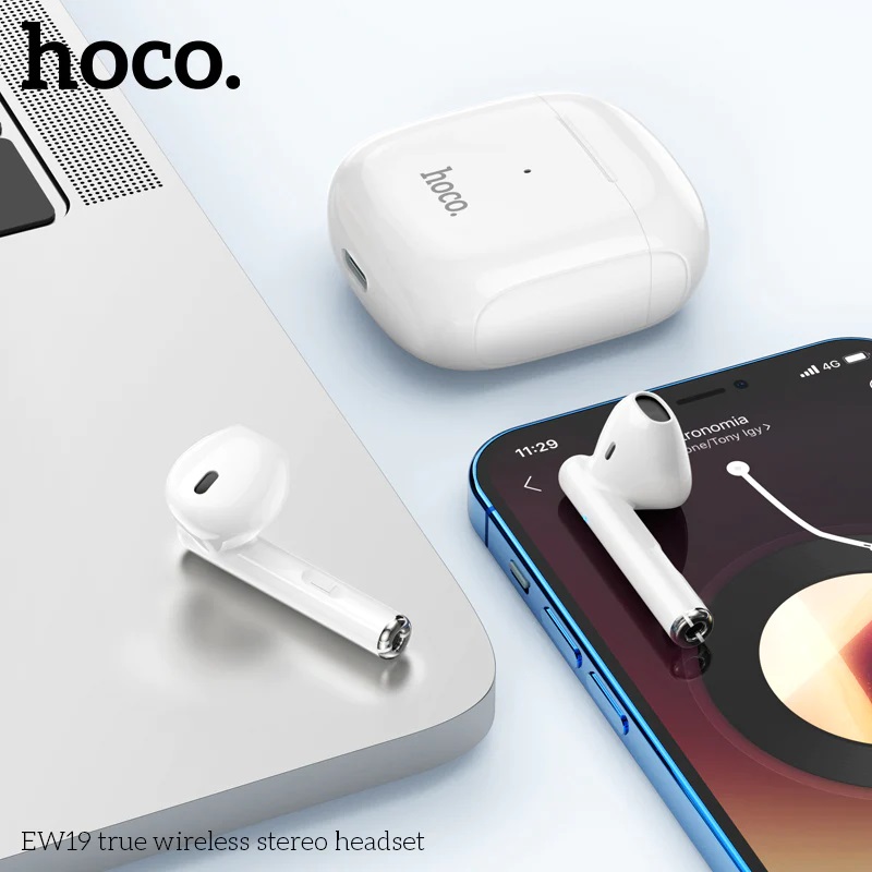 Hoco EW19 Ture Wireless Stereo Headset - White