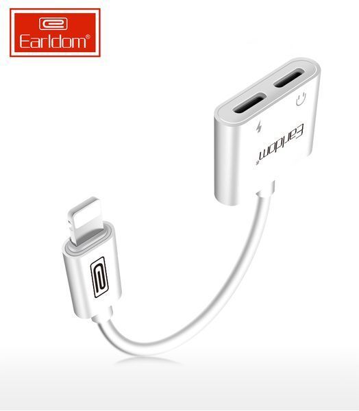 Earldom ET-OT33 2-In-1 Audio Adapter Audio Splitter Support Charging, Music, Call, Volume Control (Plug & Play)