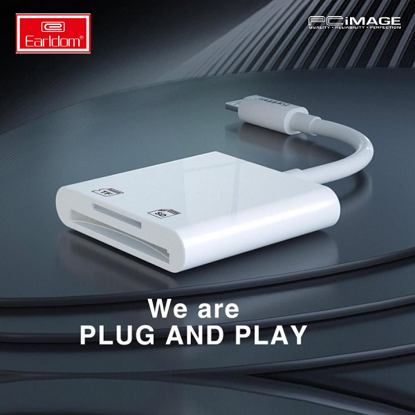 Earldom ET-OT47 Lighting 2 In 1 Card Reader Adapter