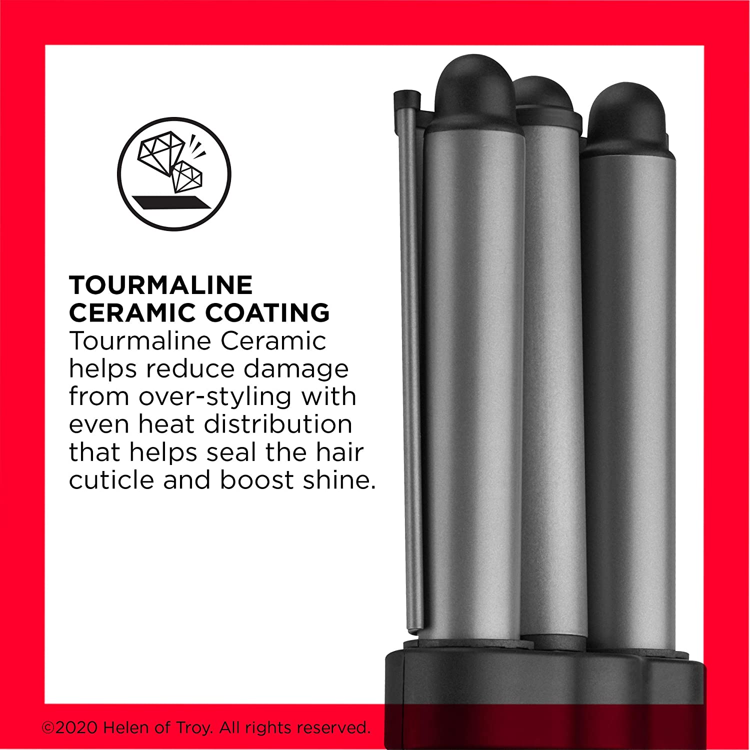 Revlon 3 Barrel Jumbo Hair Waver - Grey
