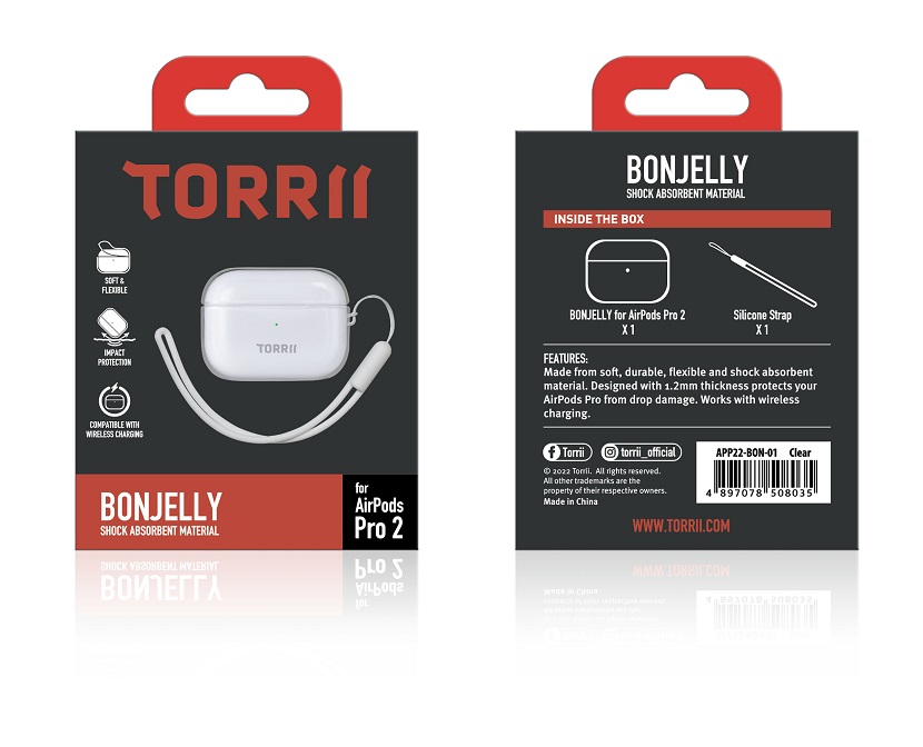 Torrii Bonjelly Case For Apple AirPods Pro 2 (2022) - Clear