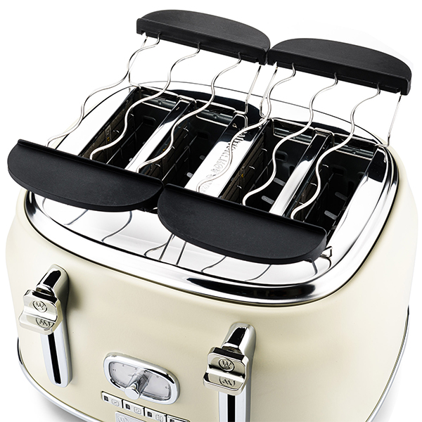 Westinghouse Retro 4-slice Toaster - Six Adjustable Browning Levels - With Self Centering Function & Crumb Tray - Retro White