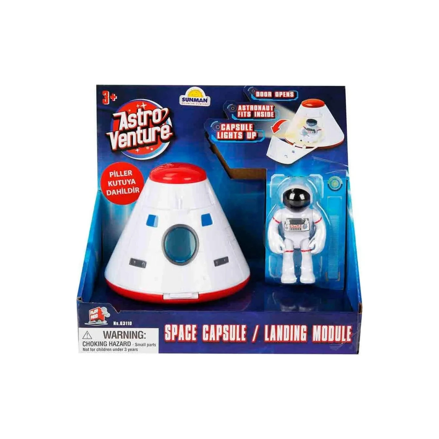 Astro Venture Space Capsule With Lights Safe Spaceship