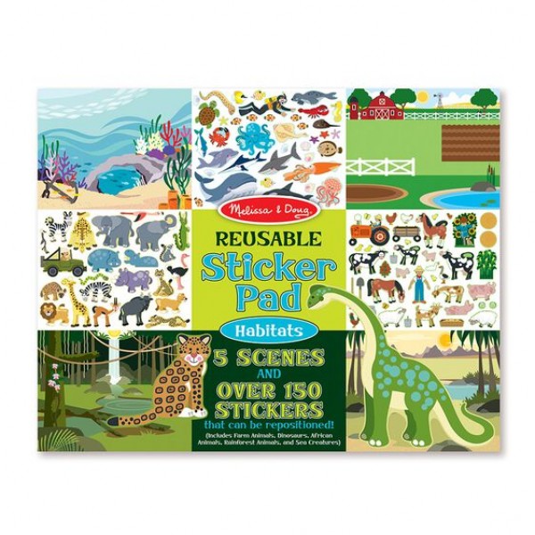 Melissa and Doug Reusable Sticker Pad - Habitats