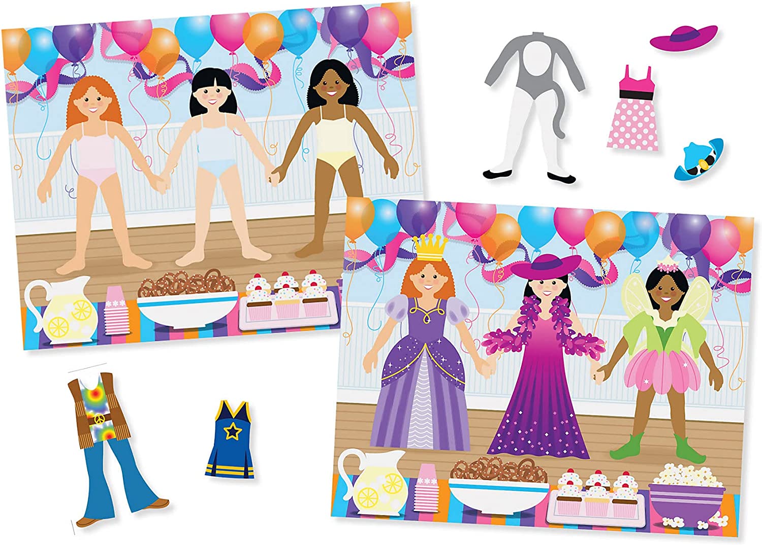 Melissa and Doug Reusable Sticker Pad: Dress-Up - 165+ Reusable Stickers