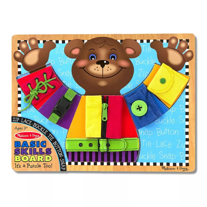 Melissa & Doug Basic Skills Board and Puzzle - Wooden Educational Toy