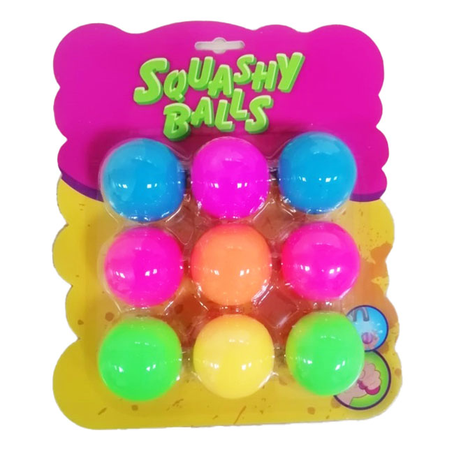 Dollar Queen Sticky Squishy Ball 9pk