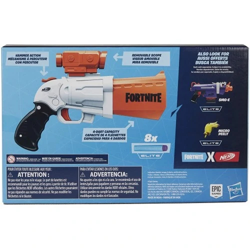 Nerf Fortnite SR Blaster, 4-Dart Hammer Action