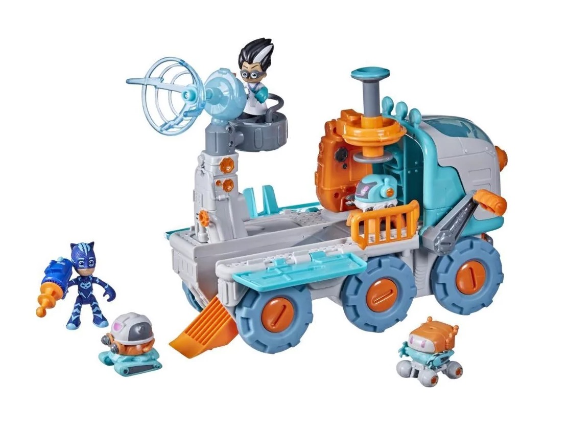 Hasbro PJ Masks Romeo Bot Builder Preschool Toy, 2-In-1 Vehicle And Robot Factory Playset For Kids Ages 3 Up