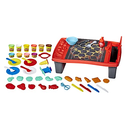 Play-Doh Hasbro - Kitchen Creations Big Grill Playset 40-Piece BBQ Toy for Kids