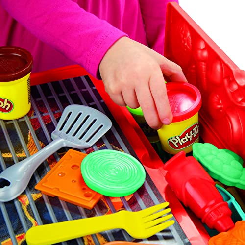 Play-Doh Hasbro - Kitchen Creations Big Grill Playset 40-Piece BBQ Toy for Kids