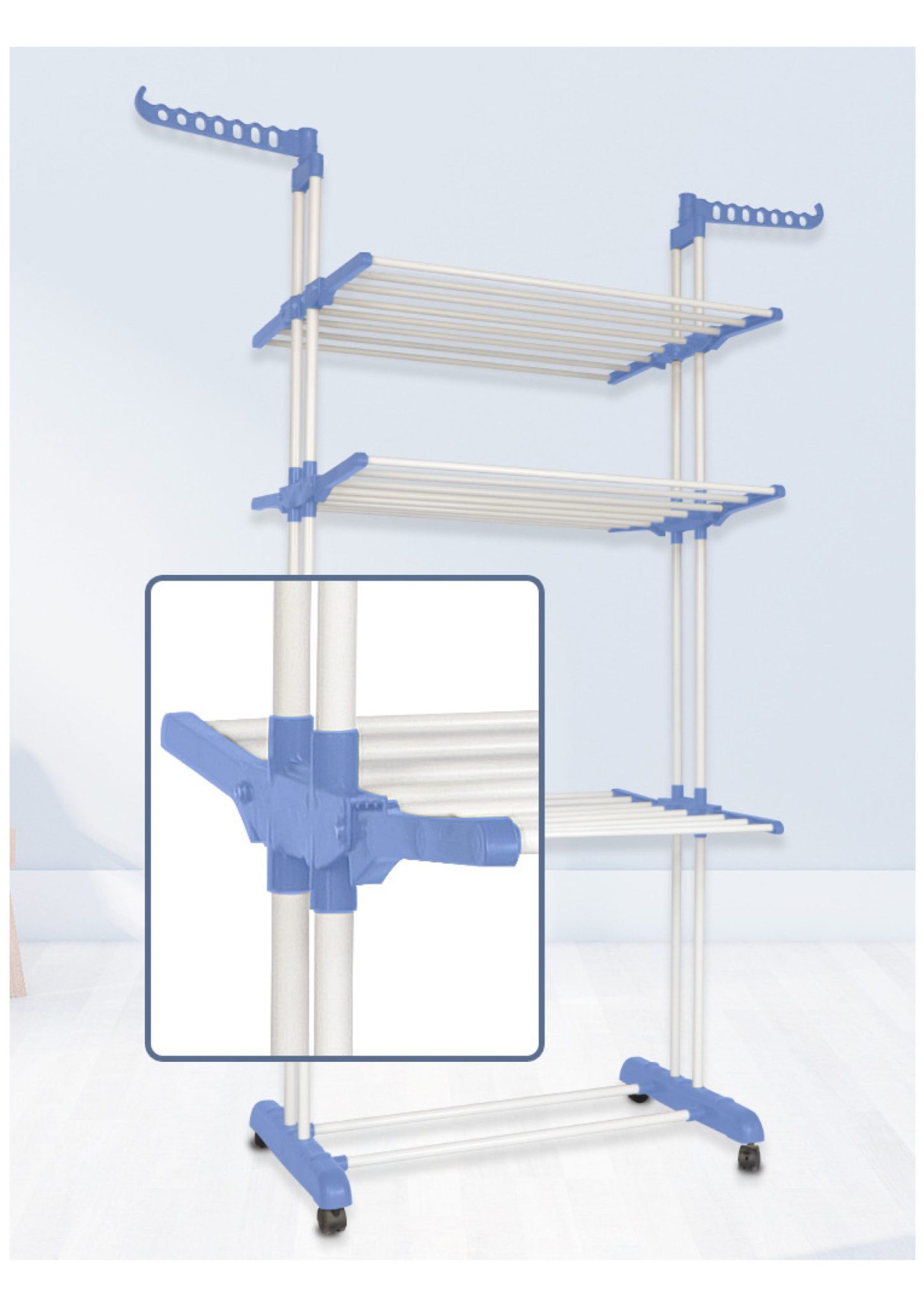 Radix 3 Layers Folding Cloth Rack Blue