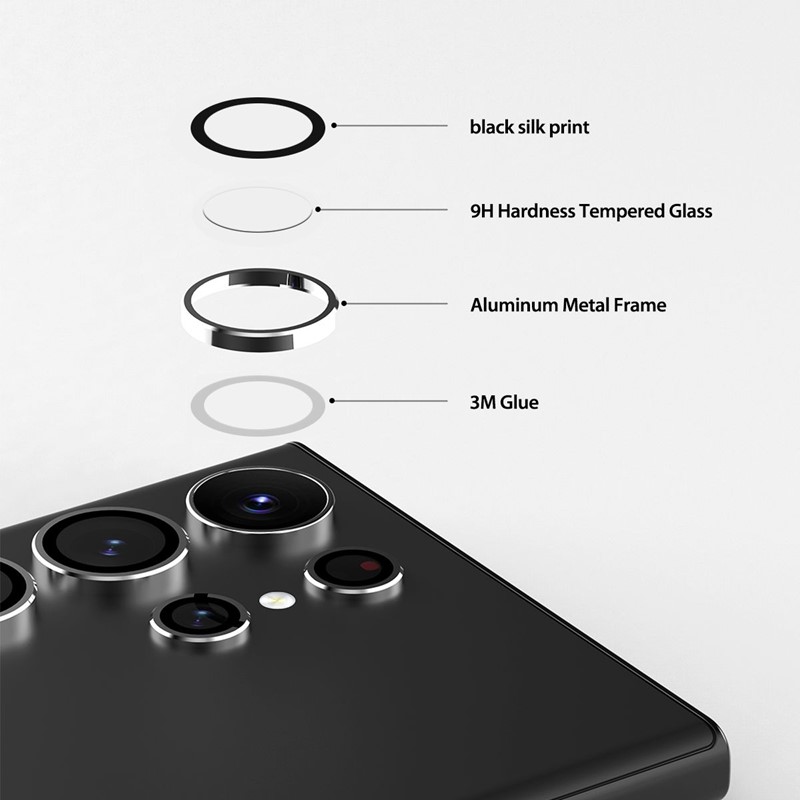 Araree Metal Ring C-Subcore Camera Lens Protector For Samsung Galaxy S23 Ultra, Clear