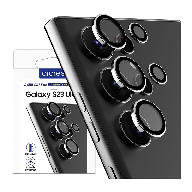 Araree Metal Ring C-Subcore Camera Lens Protector For Samsung Galaxy S23 Ultra, Clear