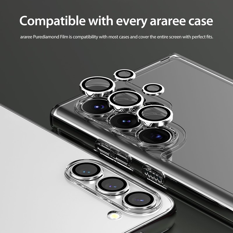 Araree Metal Ring C-Subcore Camera Lens Protector For Samsung Galaxy S23 Ultra, Clear