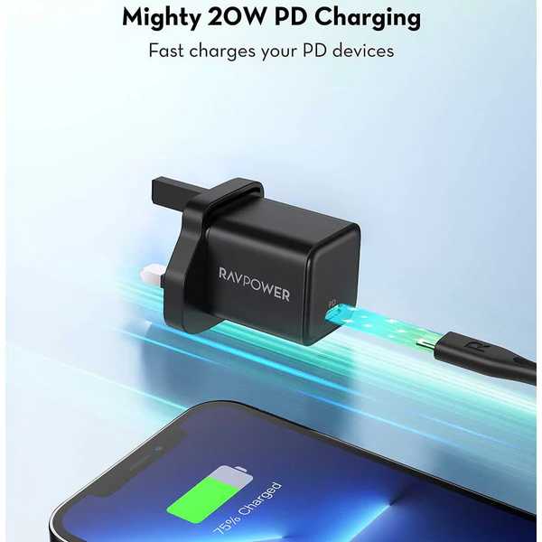 RAVPower RP-PC167 PD 20W Wall Charger 1C